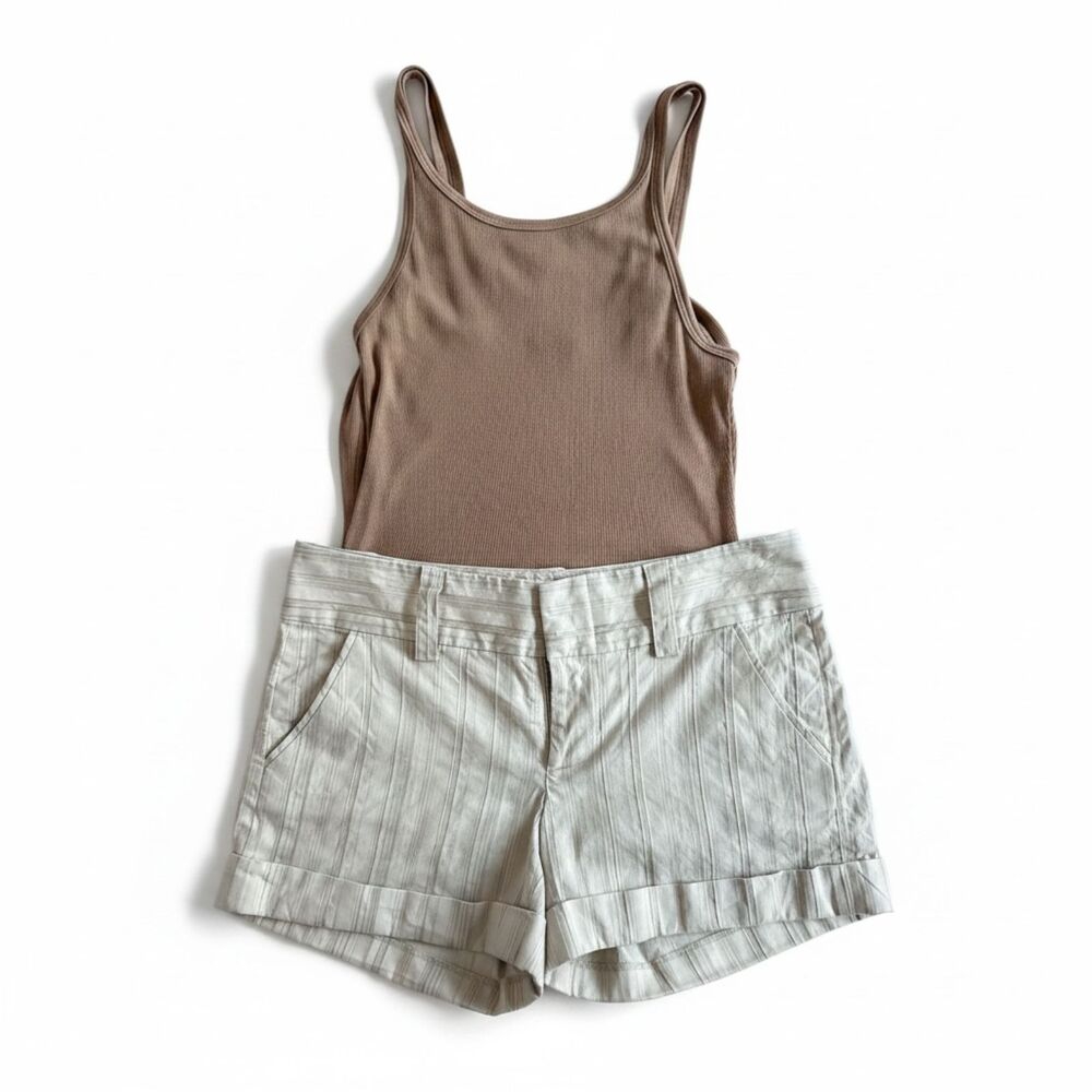 James Perse Alice + Olivia Lot Cotton Cashmere Tank Top Shorts S 2